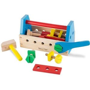 Melissa & Doug 24-delige gereedschapskist van hout, educatief en creatief speelgoed in topkwaliteit, ontwikkelingsspeelgoed, Montessori-speelgoed, cadeau voor jongens en meisjes van 3, 4, 5, 6, 7 jaar