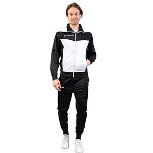 givova Acetaat-overall wit/zwart Full Zip wit/zwart L, Eén maat