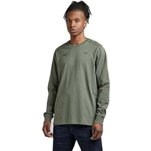 G-STAR RAW Moto R T Ls heren T-shirt groen (Lt Hunter C336-8165), S, groen (Lt Hunter C336-8165)