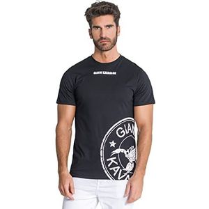 Gianni Kavanagh Black Anarchy T-shirt Scorpio pour homme, noir, XS