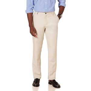 Amazon Essentials Pantalon habillé à devant plat pour hommes, coupe ajustée, pierre, 73,7 x 81,3 cm (l x L)