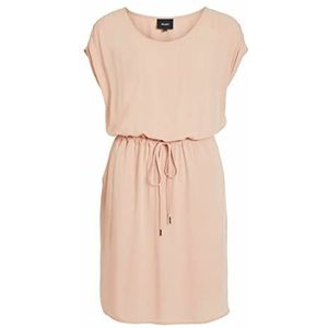Object Vrouwelijke mini-jurk met lange mouwen, roze mist