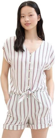 TOM TAILOR Denim 1041986 Damesblouse (1 stuk), 35336 - Meerkleurige verticale strepen, XXL