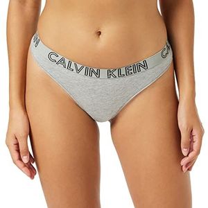 Calvin Klein Radiant string voor dames van katoen, Grijze Heather
