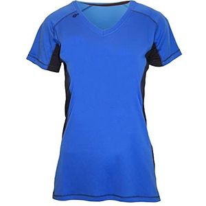 Regatta Beijing T-shirt voor dames, V-hals, korte mouwen, regular fit, Blauw (Oxford-blauw/marineblauw 352)