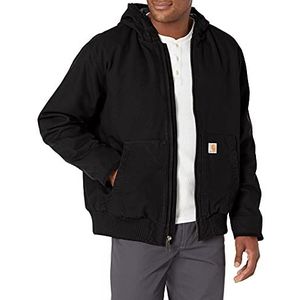 Carhartt Actieve geïsoleerde jas van zwaar zeildoek, losse pasvorm, herenjas (1 stuk), zwart.