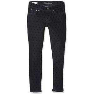 Pepe Jeans pixlette flock jeans meisjes, Blauw (Rinse Wash Flock Print Denim 00)