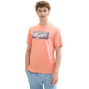 TOM TAILOR Denim T-shirt pour homme, 21237 - Corail transparent, XS