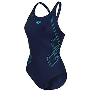 ARENA Dames Swimsuit V Back Graphic Dames Set (1 stuk)