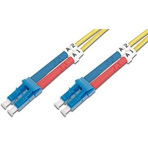 Patchkabel DIGITUS FO OS2-3 m LWL-kabel LC naar LC - LSZH - Duplex Monomode 09/125µ - 10 GBit/s - geel