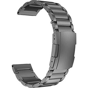 MaKTech Armband van titanium, dunne en lichte metalen armband, compatibel met Samsung Galaxy Watch, Huawei Watch, Titanium