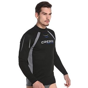 Cressi Thermo Vest Man Long SL Thermo-tricot, elastisch, lange mouwen, kort, zwart.