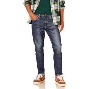 Amazon Essentials Slim fit jeans voor heren, donkere wassing, 28 W x 32 L