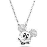 Swarovski Disney Mickey Mouse hanger, wit, gerhodineerd metaal, één maat, kristallen, gerhodineerd, kristallen, Kristallen, gerhodineerd, Kristal