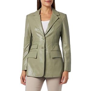 nelice Blazer Femme en Simili Cuir 29026788-NE01, Gris Olive, S, Gris olive, S