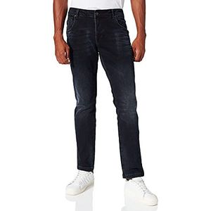 Timezone Scott Slim Jeans voor heren, Blauw Zwart Wash
