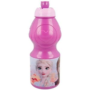 ALMACENESADAN 2080 Sport Twister Disney De ijskoningin Iridescent Aqua, inhoud 400 ml, kunststofproduct, herbruikbaar, BPA-vrij.