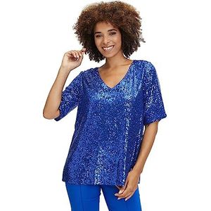 Vera Mont 4784/4478 Damesblouse, Blauw/Blauw