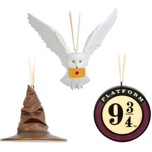 Grupo Erik - Set van 3 Harry Potter kerstdecoraties | Originele kerstballen van kunsthars, Harry Potter kerstboomdecoratie, Harry Potter kerstboomversieringen