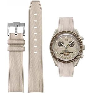 HEYOZURY Omega X Swatch MoonSwatch siliconen horlogeband voor heren, Omega x Swatch MoonSwatch Speedmaster roestvrijstalen vouwsluiting 20 mm