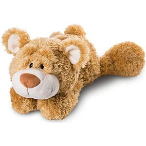 NICI 46514 - Liggende teddybeer - 50 cm - Pluche dier voor meisjes, jongens en baby's - pluizig pluche dier om te spelen, te verzamelen en te knuffelen - comfortabel knuffeldier - goudbruin