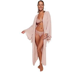 Trendyol Kimono et caftan décontracté beige pour femme, taille M, beige, M