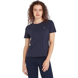 Tommy Hilfiger Tjw T-shirt van zacht jersey S/S, gebreide tops voor dames, Twilight Navy