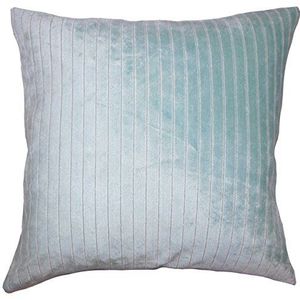 The Pillow Collection Maaike kussenhoes 43985 x 43985 x 15391 cm, gestreept, polyester, turquoise