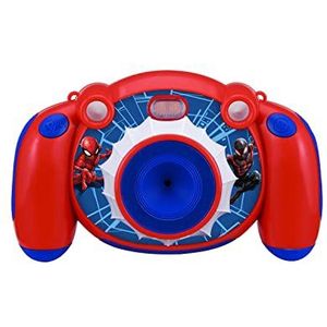 EKIDS Spiderman kindercamera met foto- en videofunctie, 2 MP digitale camera geschikt voor kinderen met stickers en bewerkingsfuncties