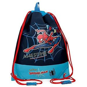 Marvel Spiderman Totally Awesome Rugzak, blauw, 32 x 42 cm, polyester, blauw, mochila tas, rugzak, Blauw, rugzak