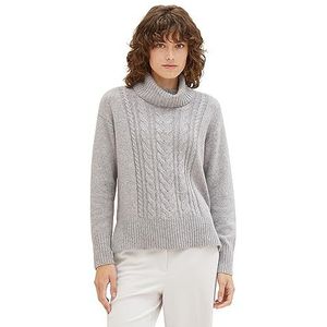 TOM TAILOR 1041157 damessweater, 21373 - Medium zilvergrijze mix