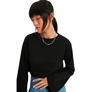Trendyol Damesshirt, zwart, L, zwart.