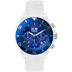 Ice-Watch - ICE Chrono White Blue - Wit herenhorloge met siliconen armband - Chrono - 020624 (Large), Wit.