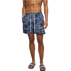 Urban Classics AOP zwemshorts voor heren, in vele varianten, maten XS-6XL, Navy Bandana Aop