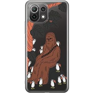 ERT GROUP Beschermhoes voor Xiaomi MI 11 LITE 4G / MI 11 LITE 5G / 11 LITE 5G NE Origineel en officieel gelicentieerd Star Wars Chewbacca 006 motief past precies aan de vorm van de mobiele telefoon, gedeeltelijk transparant