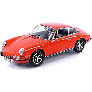 Norev NV187628 1:18 Porsche 911 E 1970-Orange verzamelmodel, Multi