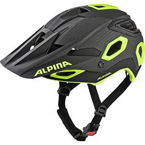 ALPINA ROOTAGE Fietshelmen, uniseks, volwassenen, zwart-neon-geel, 52-57 cm