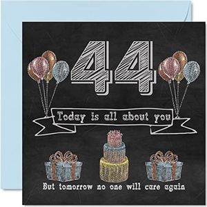 Grappige verjaardagskaarten voor dames en heren, krijtbord, verjaardagskaart voor oom, mama, papa, zus, broer, oma, opa, tante, 145 mm x 145 mm