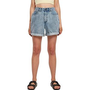 Urban Classics Boyfriend-shorts voor dames met hoge taille, Gekleurd lichtblauw gewassen