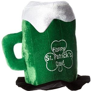 Beistle bierbeker met muts van St. Patrick's Day, groen/wit/zwart, Eén maat