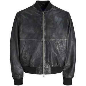 Jack & Jones Jorleather Bomber Jkt Styd Aw24 Jorleather Bomber Jkt Styd Aw24 Heren (1 stuk), zwart.