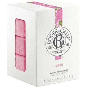Product met geur van Roger & Gallet, uniseks, roze zeep 3 x 100 g