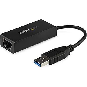 StarTech.com USB 3.0 naar Gigabit Ethernet Adapter - Netwerkconverter 10/100/1000 NIC - USB naar RJ45 netwerkadapter voor laptops en desktopcomputers - Stroomvoorziening via USB bus (USB31000S)