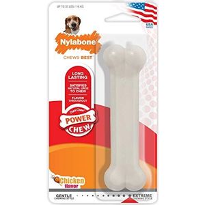 Nylabone Dura duurzaam kauwspeelgoed met kippenaroma - kauwspeelgoed voor honden met extreem kauwen, middelgroot, geschikt voor middelgrote honden met een gewicht tot 16 kg