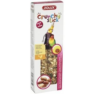 Zolux Crunchy Stick Traktaties voor grote parkieten, zonnebloemen/pinda's, 115 g