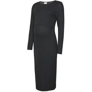 MAMA.LICIOUS MLBRYNNA JUNE LS JRS MIDI DRESS 2F NOOS, zwart, XS, zwart.