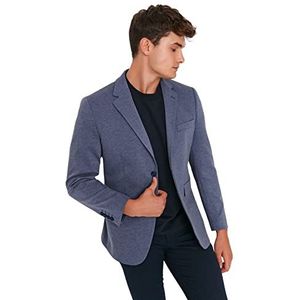 TRENDYOL Veste slim basique en tissu tissé pour homme, indigo, 50