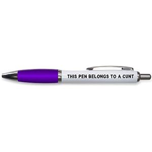 Grappige balpen | Balpen | Deze pen behoort tot A C | Grappig schrijfwaren | Paars PP138