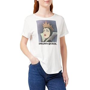 Disney Drama Queen T-shirt voor dames, Snow White, Wit (wit wit)