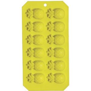 FIESTAS GUIRCA Gele ijsblokjesemmer, 11,5 x 22,5 cm, ijsvorm voor zomerfeesten en afstudeerfeesten, tafeldecoratie voor Hawaiiaanse en tropische feesten, geel
